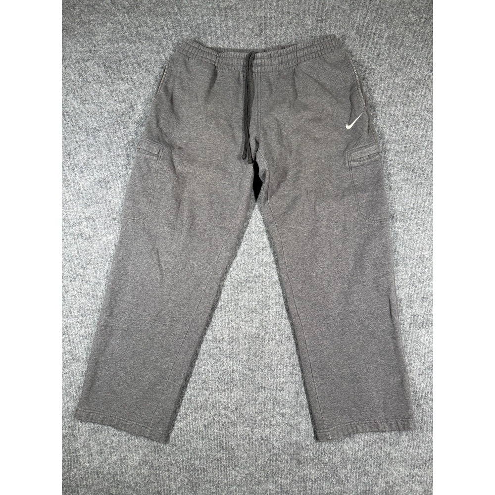 Nike Sweatpants Mens XL Gray Fleece Lined Athleisure Cargo Pants RN56323